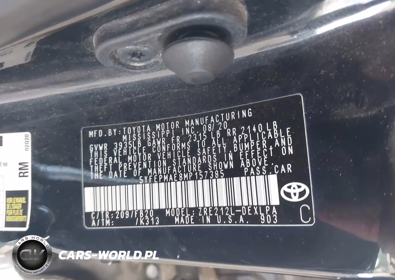 2021 Toyota Corolla Le VIN:5YFEPMAE8MP157385 - 9