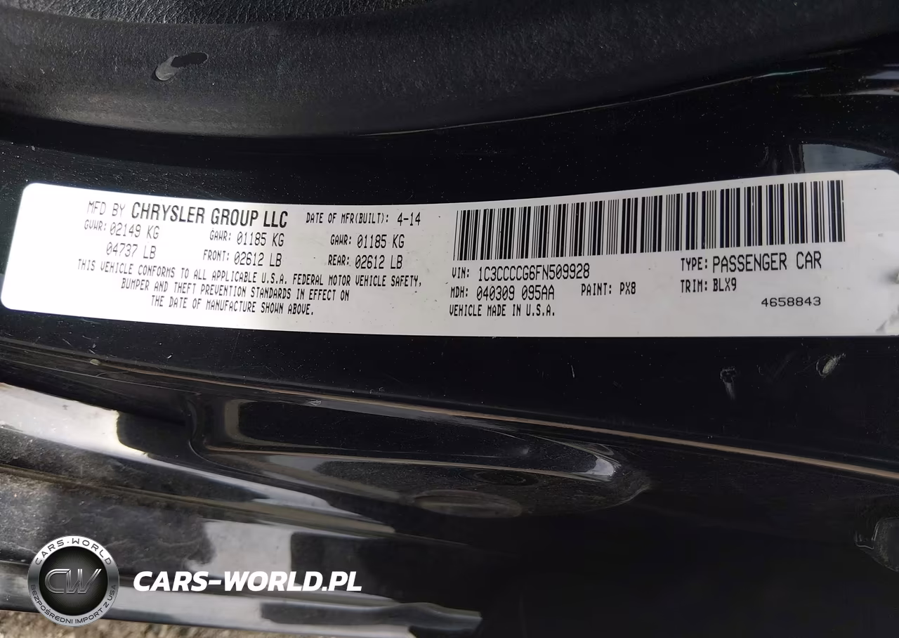 2015 Chrysler 200 C VIN:1C3CCCCG6FN509928 - 9