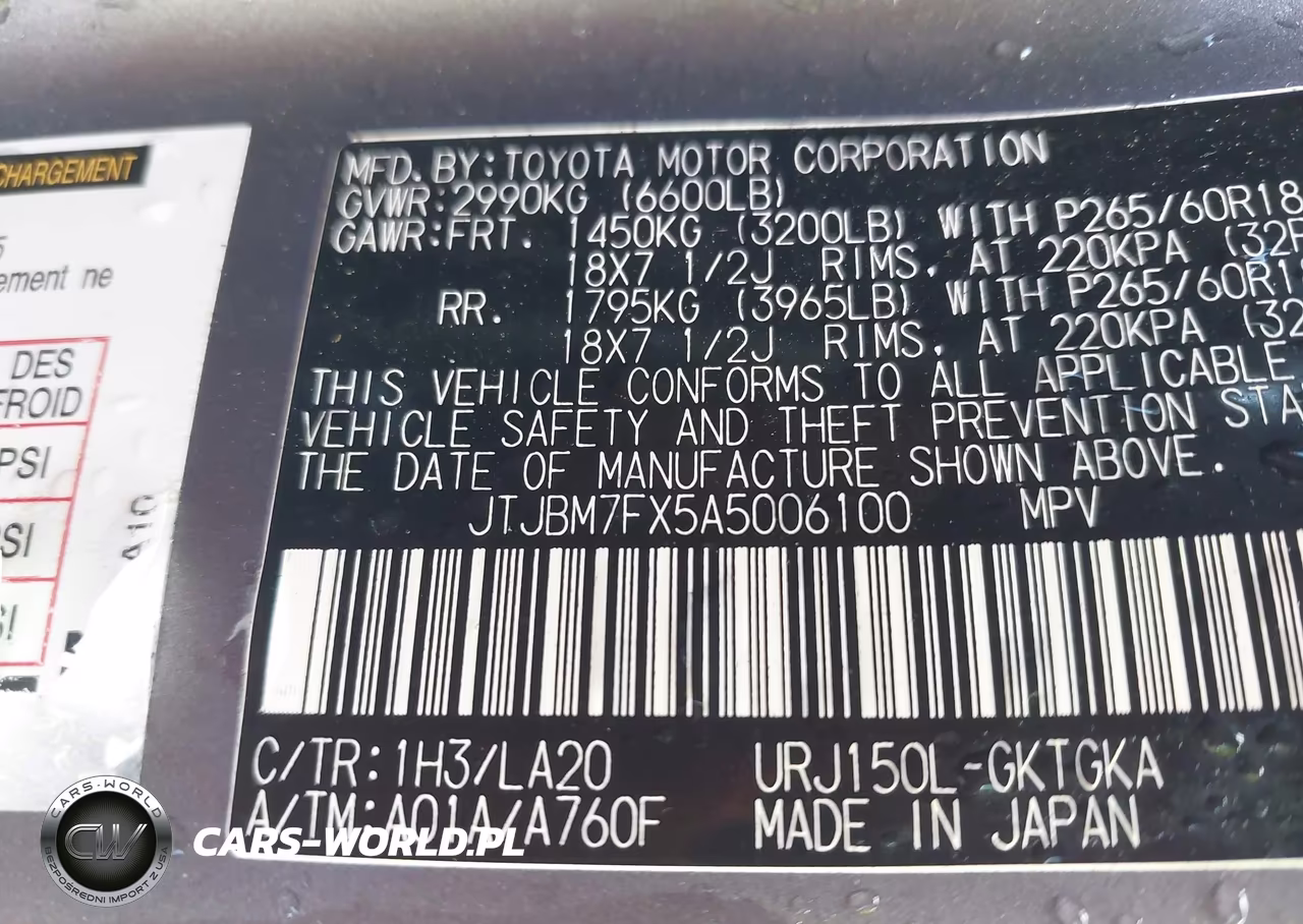 2010 Lexus Gx 460 VIN:JTJBM7FX5A5006100 - 9