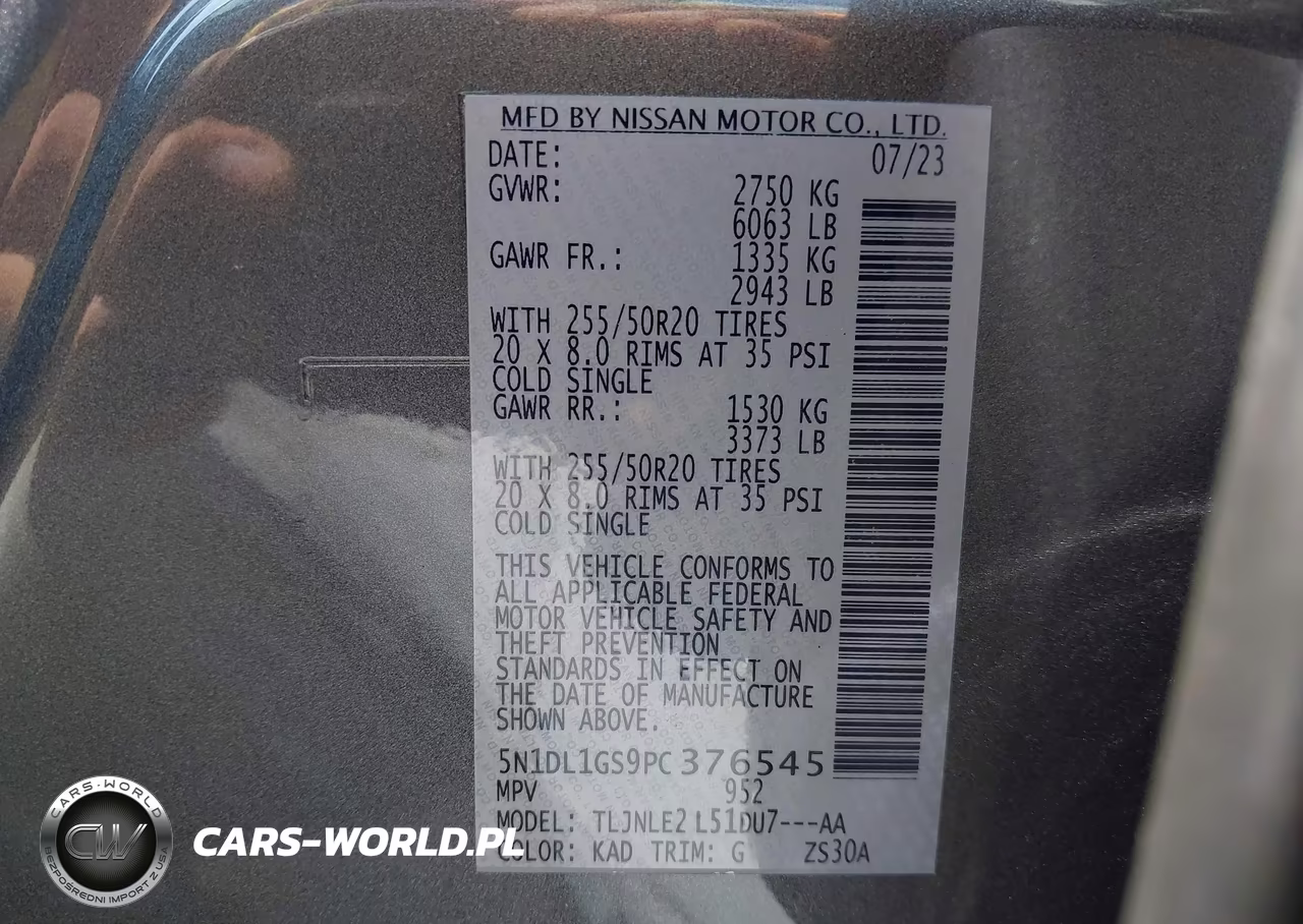2023 Infiniti Qx60 Sensory Awd VIN:5N1DL1GS9PC376545 - 9