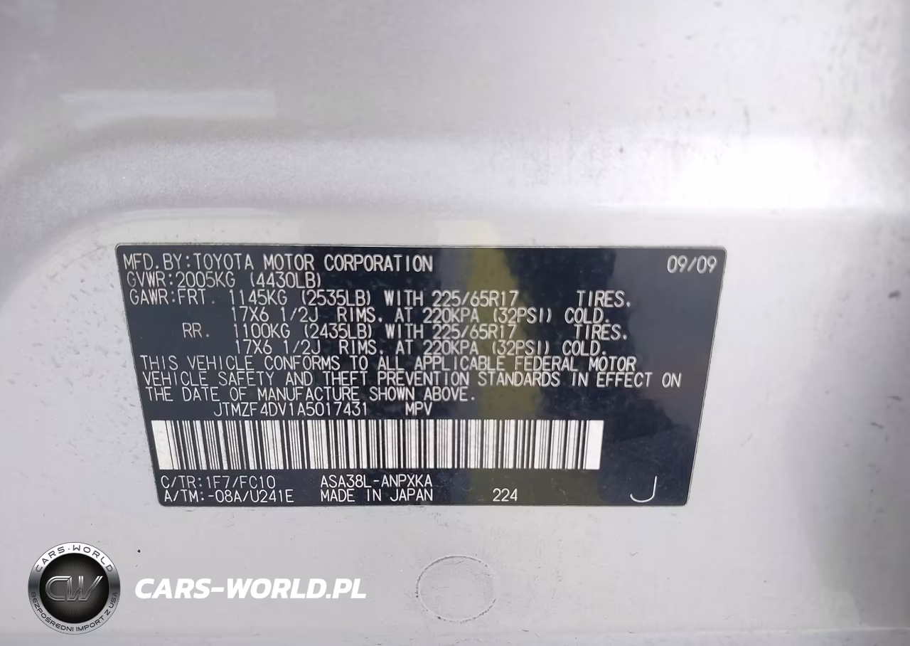 2010 Toyota Rav4 VIN:JTMZF4DV1A5017431 - 9