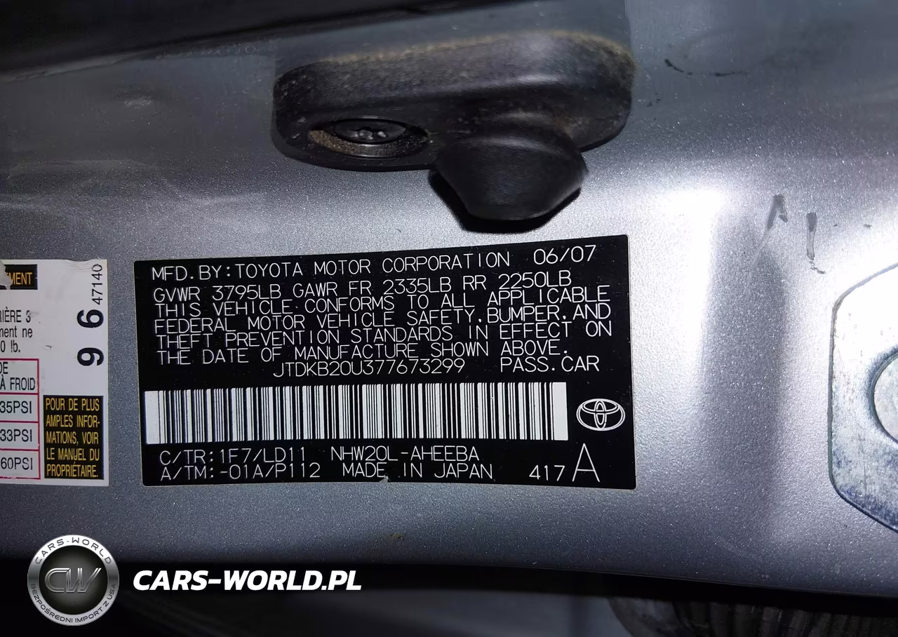 2007 Toyota Prius Touring VIN:JTDKB20U377673299 - 9