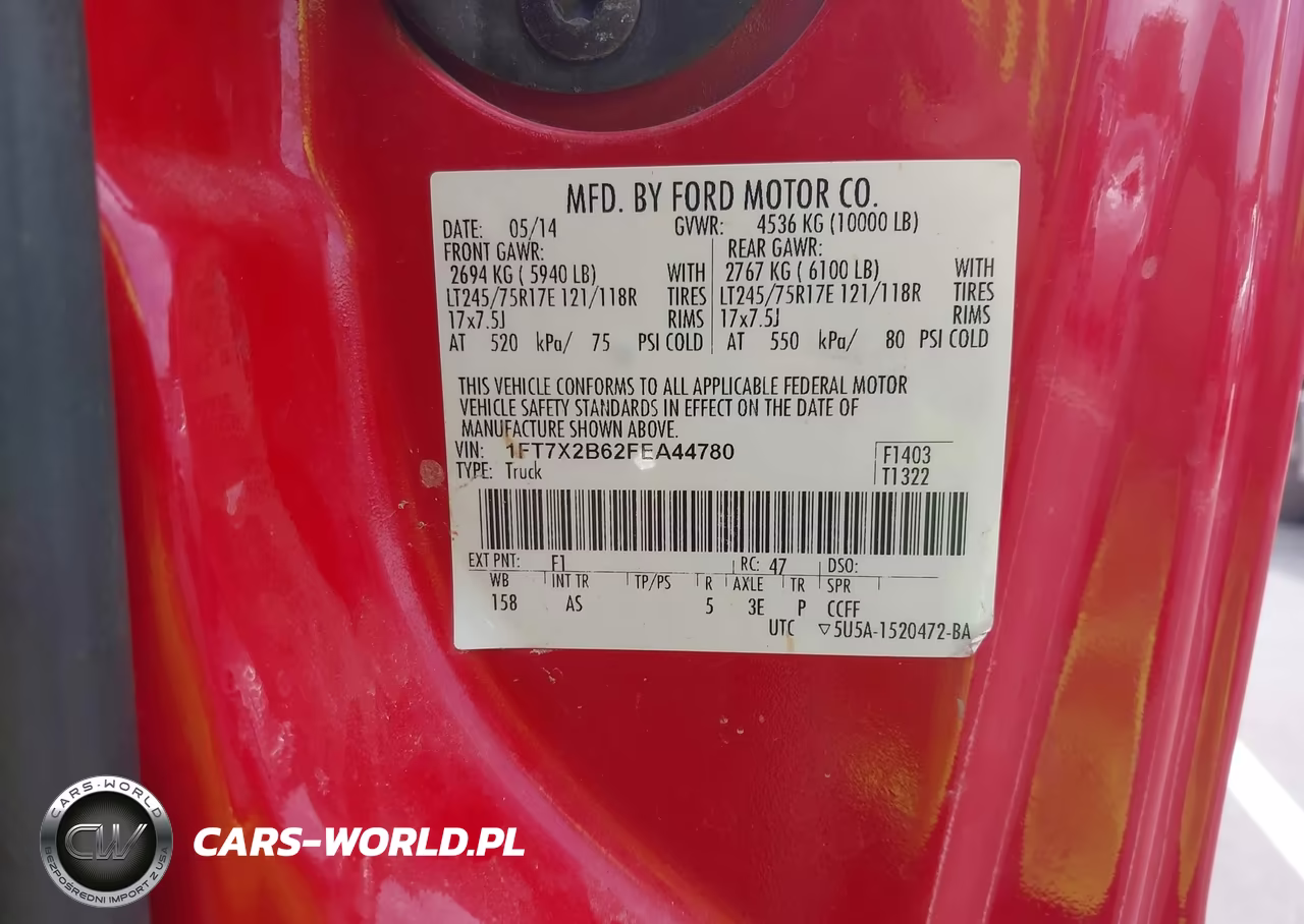 2015 Ford F-250 Xl VIN:1FT7X2B62FEA44780 - 9