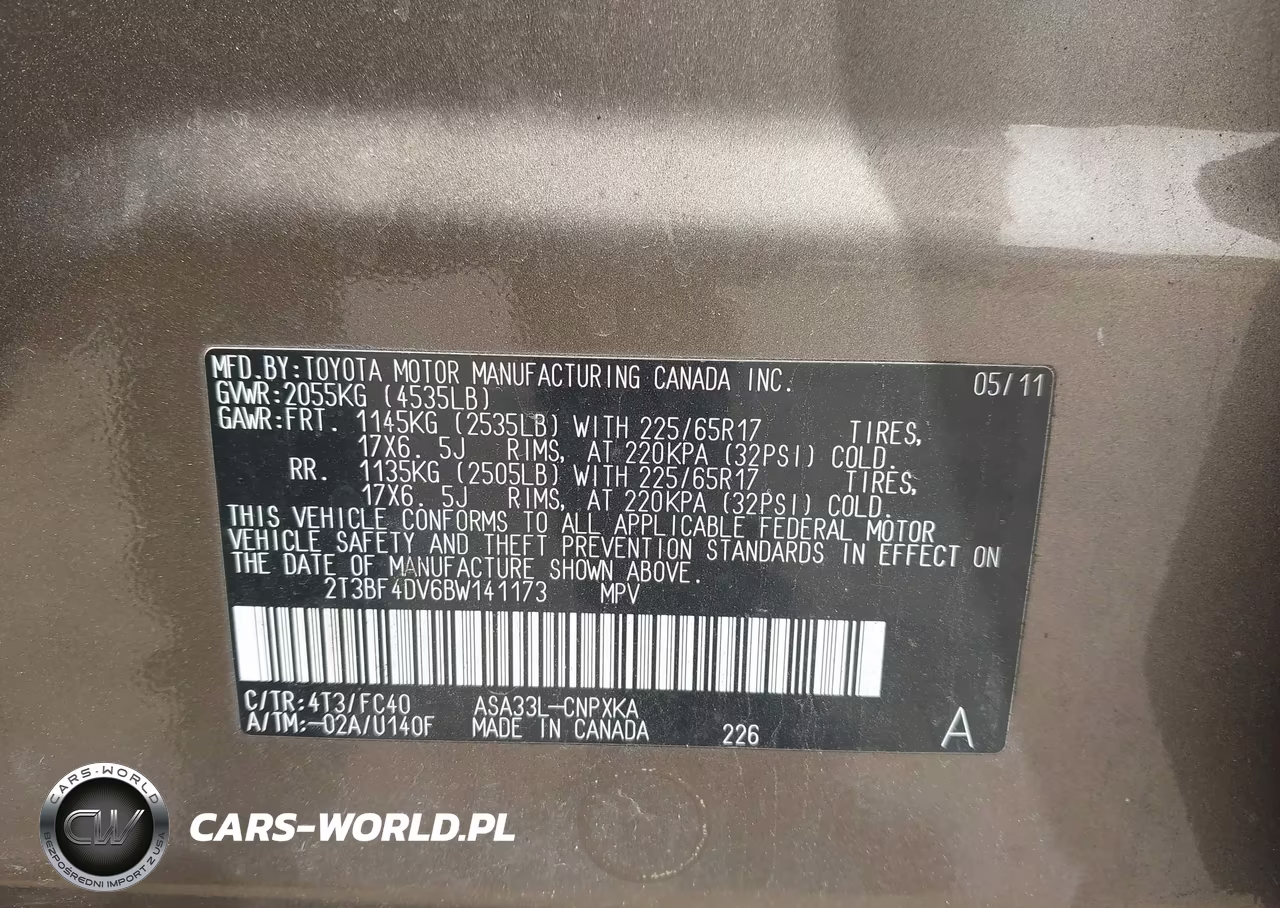 2011 Toyota Rav4 VIN:2T3BF4DV6BW141173 - 9