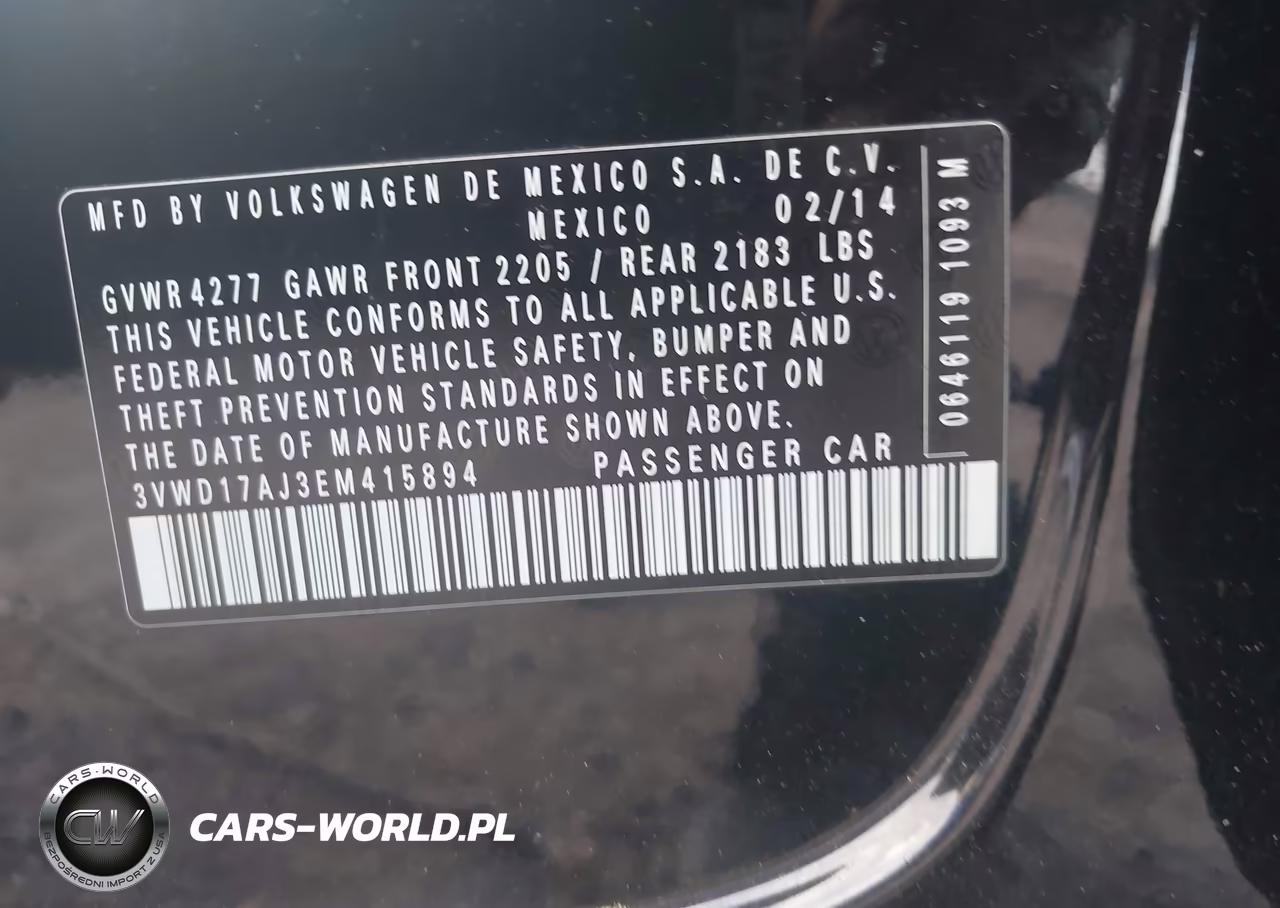 2014 Volkswagen Jetta 1.8T Se VIN:3VWD17AJ3EM415894 - 9