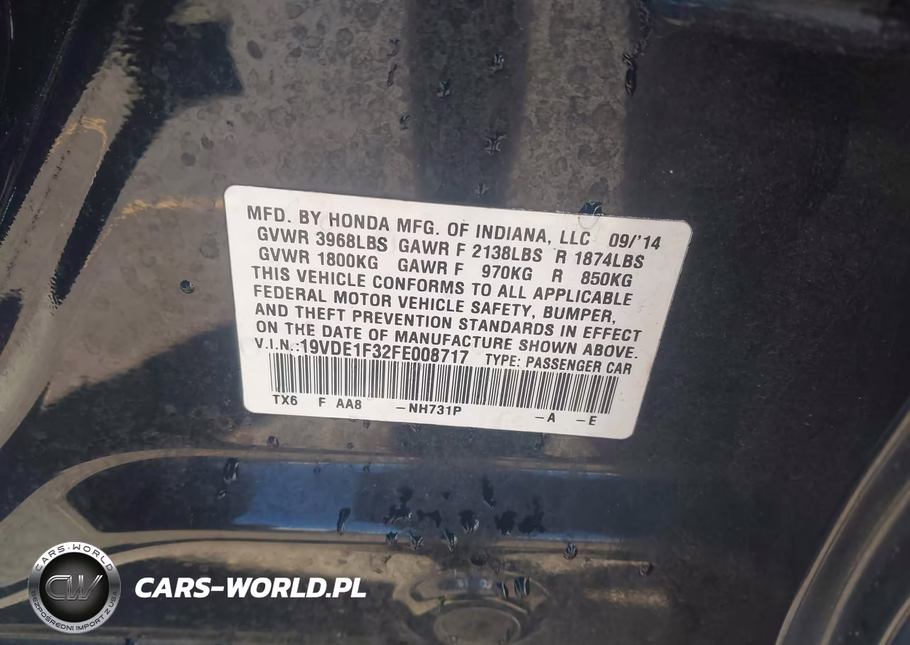 2015 Acura Ilx 2.0L VIN:19VDE1F32FE008717 - 9