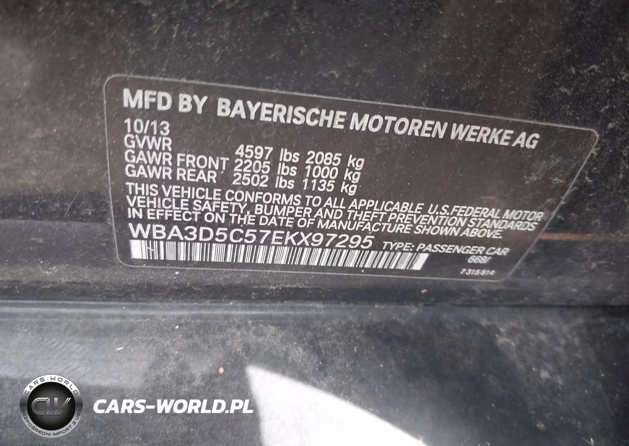 2014 BMW 328D xDrive VIN:WBA3D5C57EKX97295 - 9