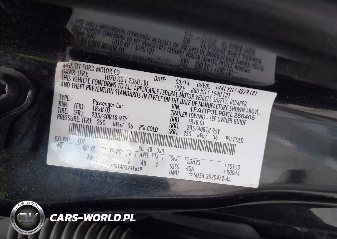 2014 Ford Focus St VIN:1FADP3L90EL286405 - 9