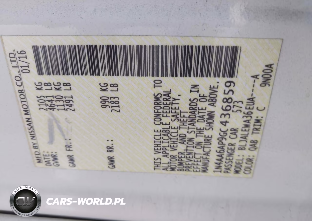 2016 Nissan Maxima 3.5 Sl VIN:1N4AA6AP9GC436859 - 9