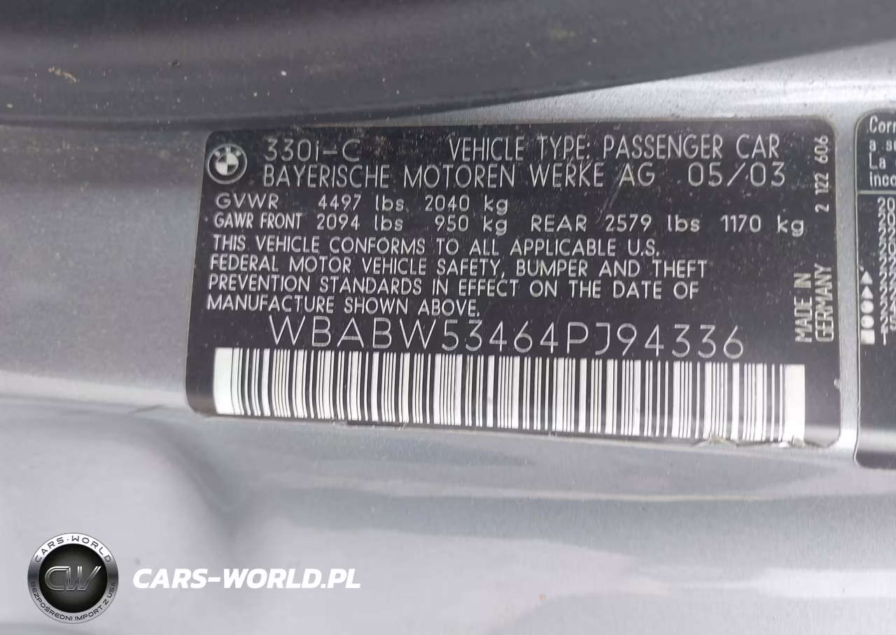 2004 BMW 330Ci VIN:WBABW53464PJ94336 - 9