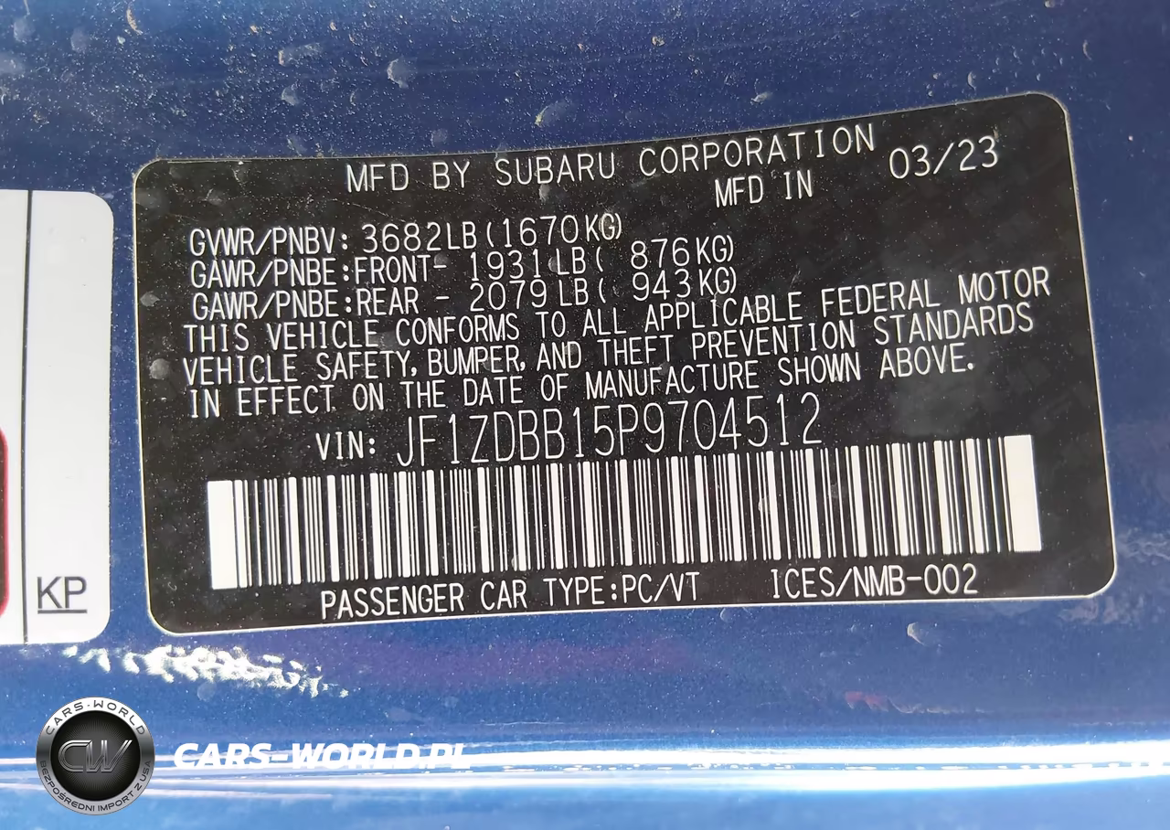 2023 Subaru Brz Premium VIN:JF1ZDBB15P9704512 - 9