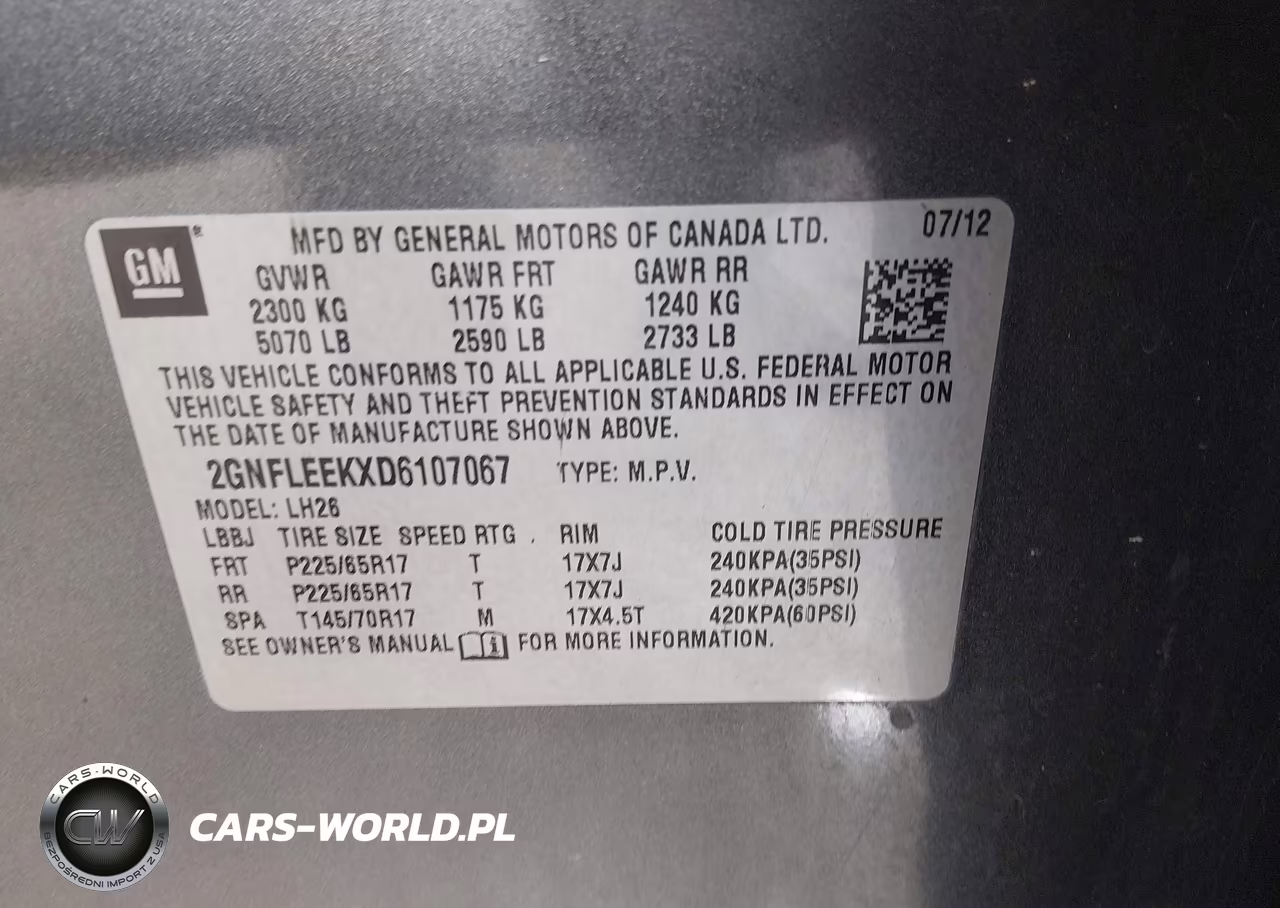 2013 Chevrolet Equinox Lt VIN:2GNFLEEKXD6107067 - 9