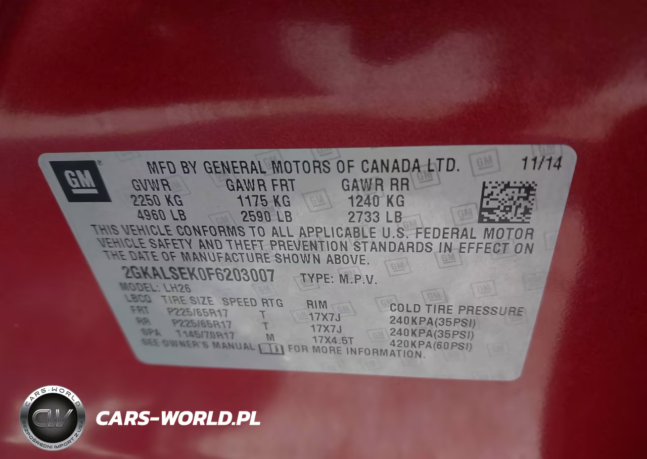2015 GMC Terrain Slt-1 VIN:2GKALSEK0F6203007 - 9