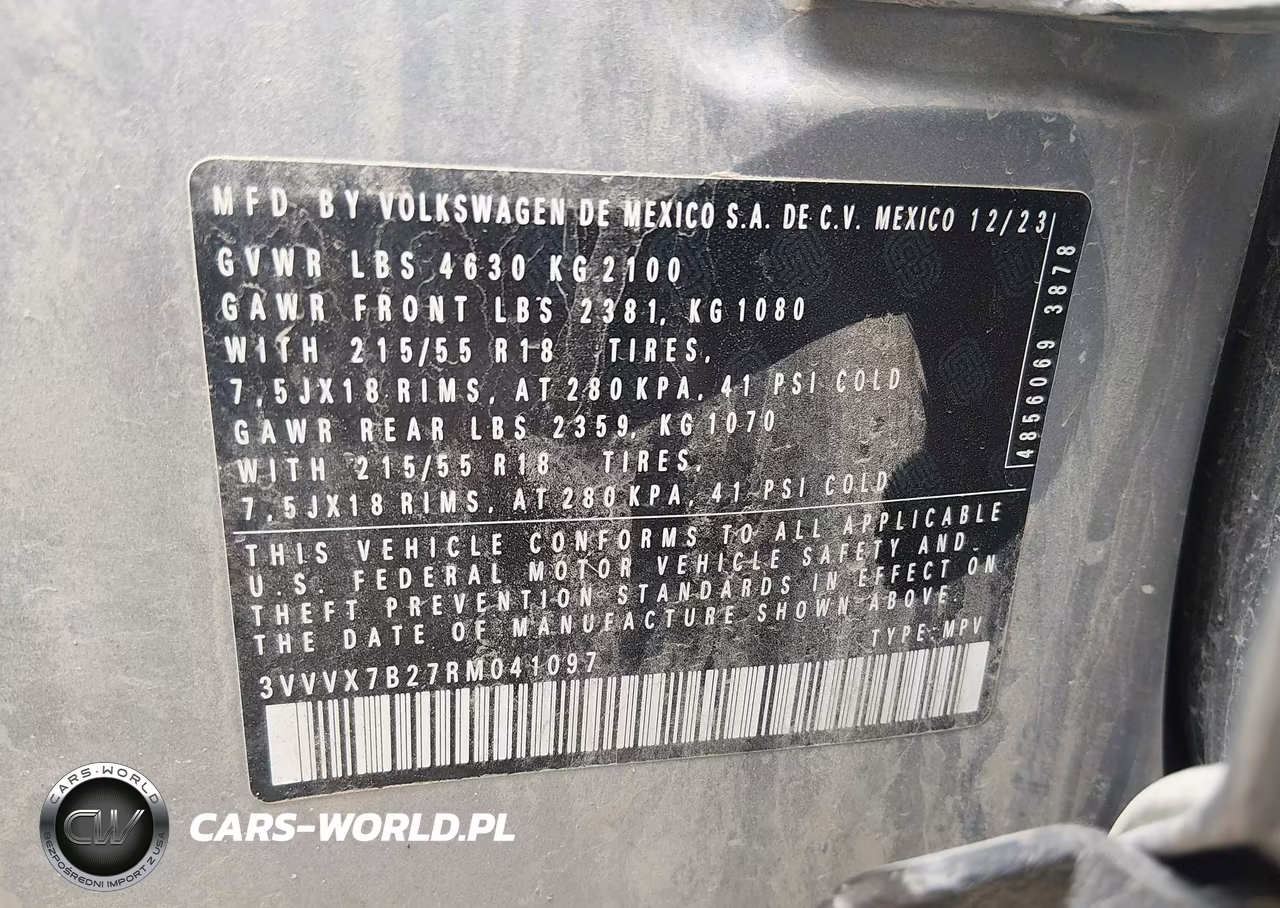 2024 Volkswagen Taos 1.5T Se VIN:3VVVX7B27RM041097 - 9
