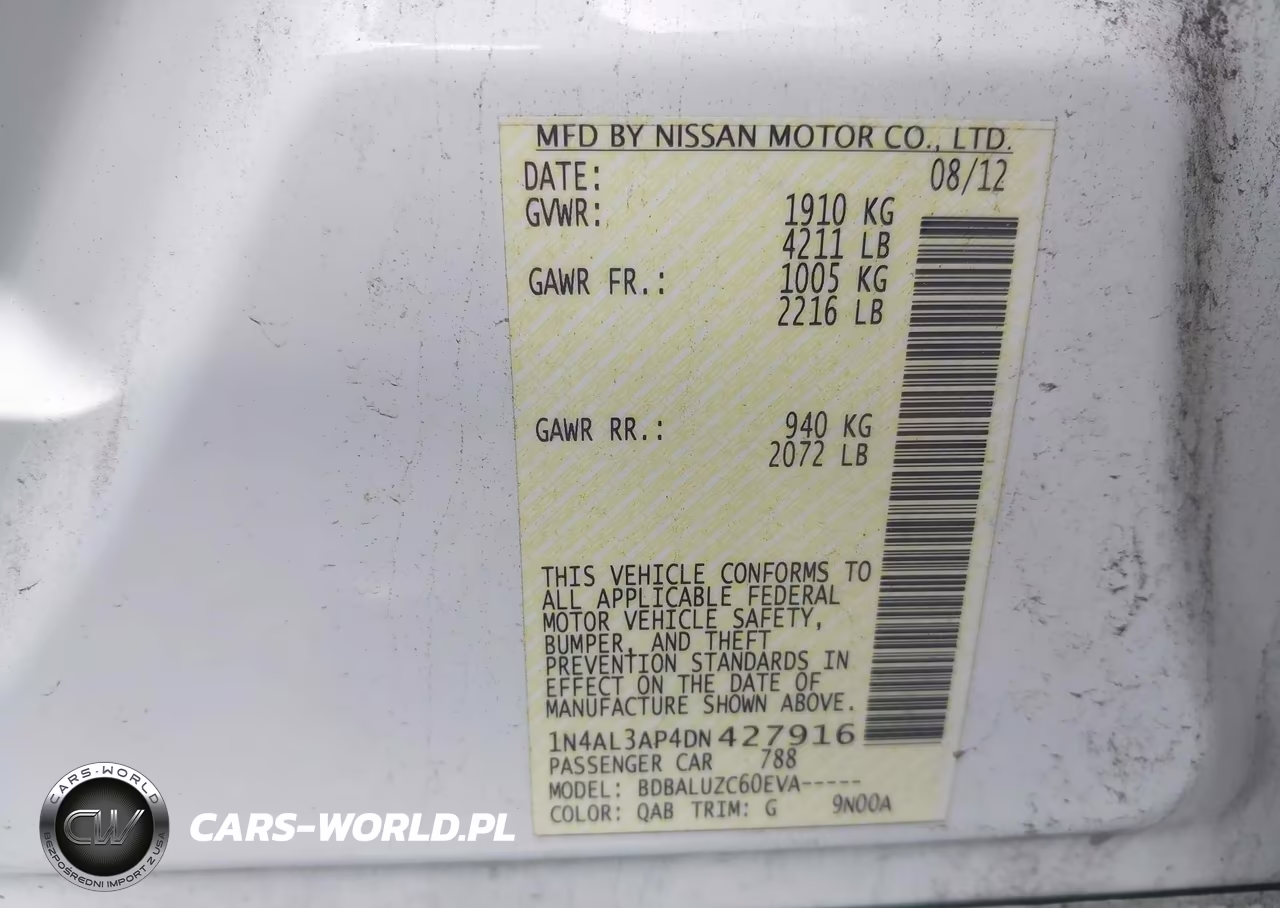 2013 Nissan Altima 2.5 Sv VIN:1N4AL3AP4DN427916 - 9