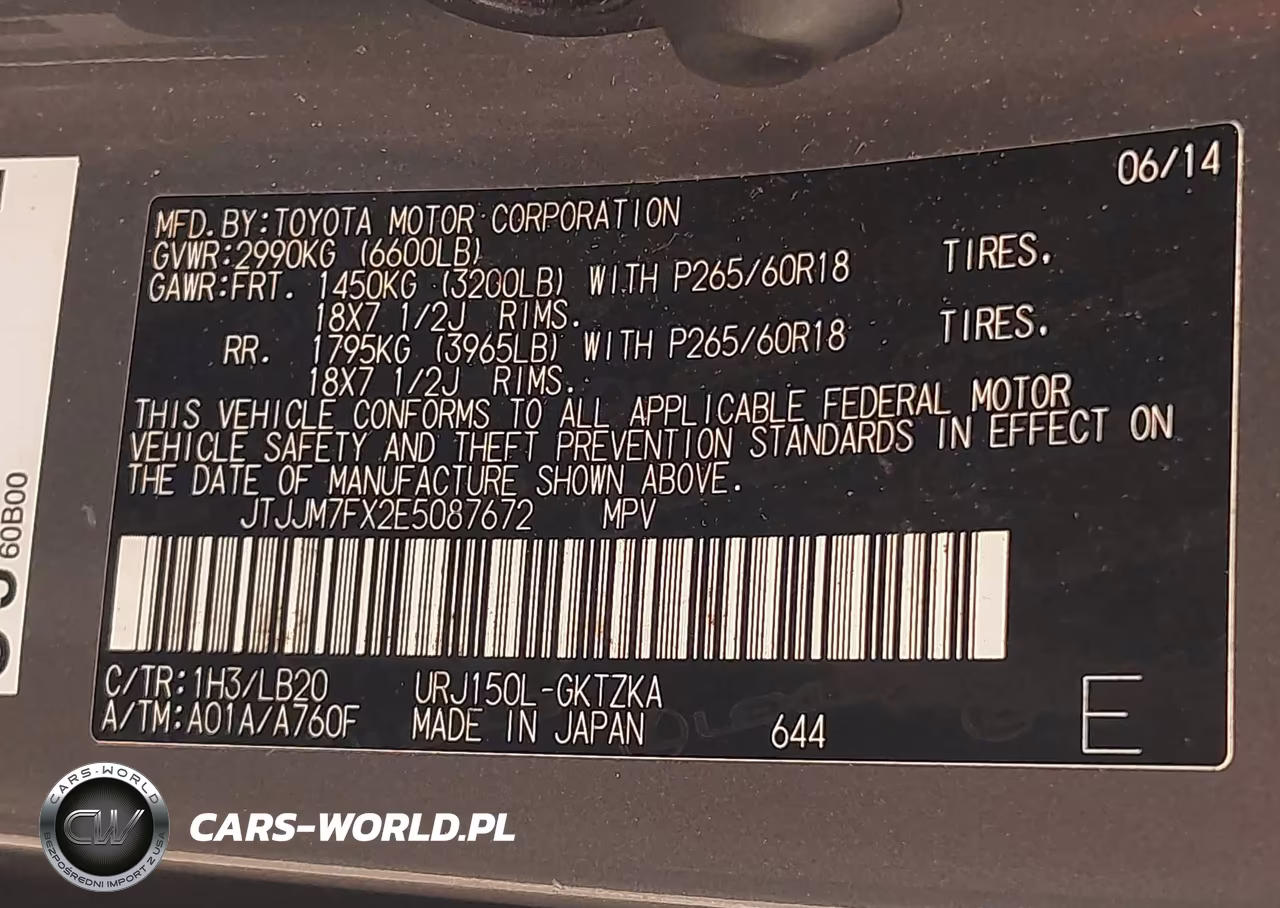 2014 Lexus Gx 460 Luxury VIN:JTJJM7FX2E5087672 - 9