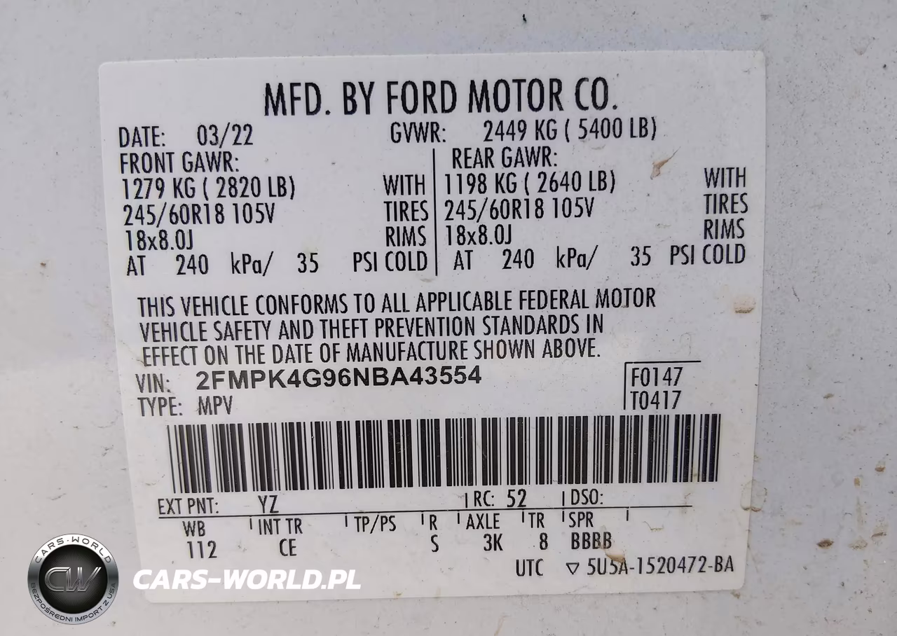 2022 Ford Edge Se VIN:2FMPK4G96NBA43554 - 9