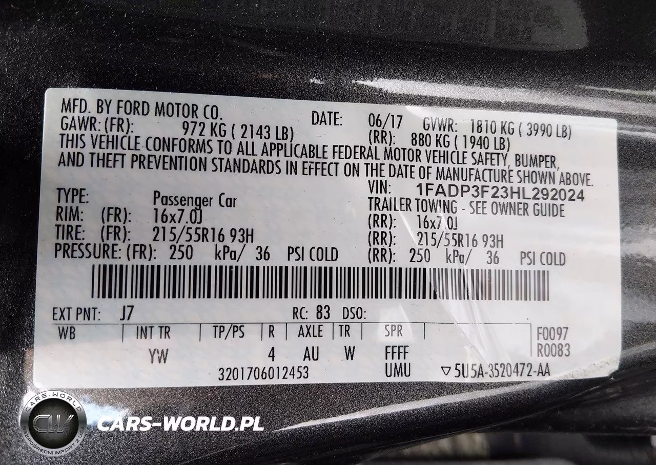 2017 Ford Focus Se VIN:1FADP3F23HL292024 - 9