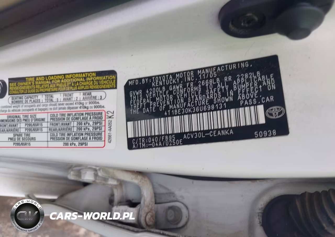 2006 Toyota Camry Le VIN:4T1BE30K36U698131 - 9