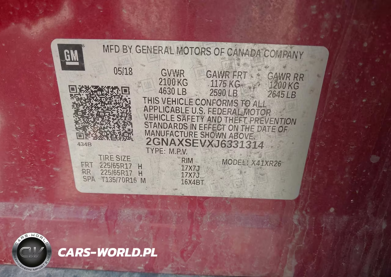 2018 Chevrolet Equinox Lt VIN:2GNAXSEVXJ6331314 - 9