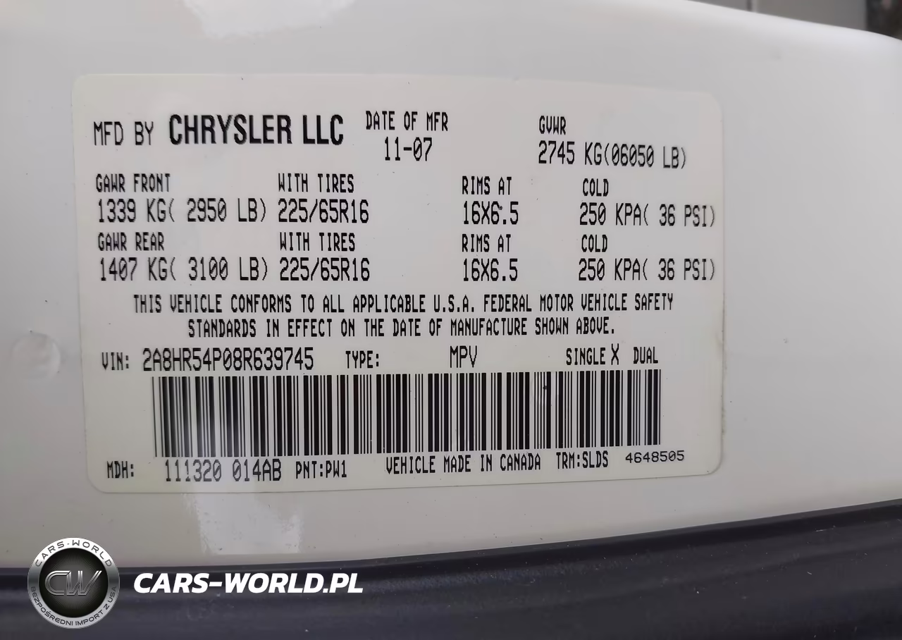 2008 Chrysler Town & Country Touring VIN:2A8HR54P08R639745 - 9