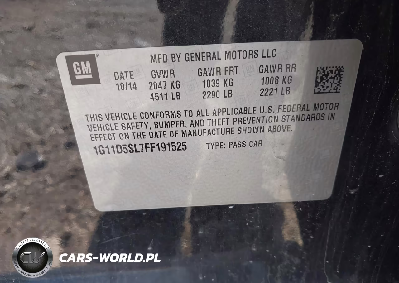 2015 Chevrolet Malibu 2Lt VIN:1G11D5SL7FF191525 - 9