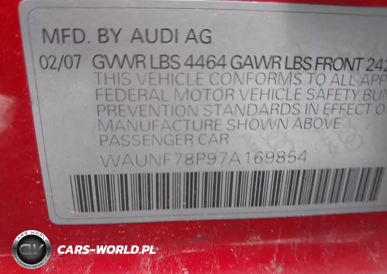 2007 Audi A3 2.0T VIN:WAUNF78P97A169854 - 9