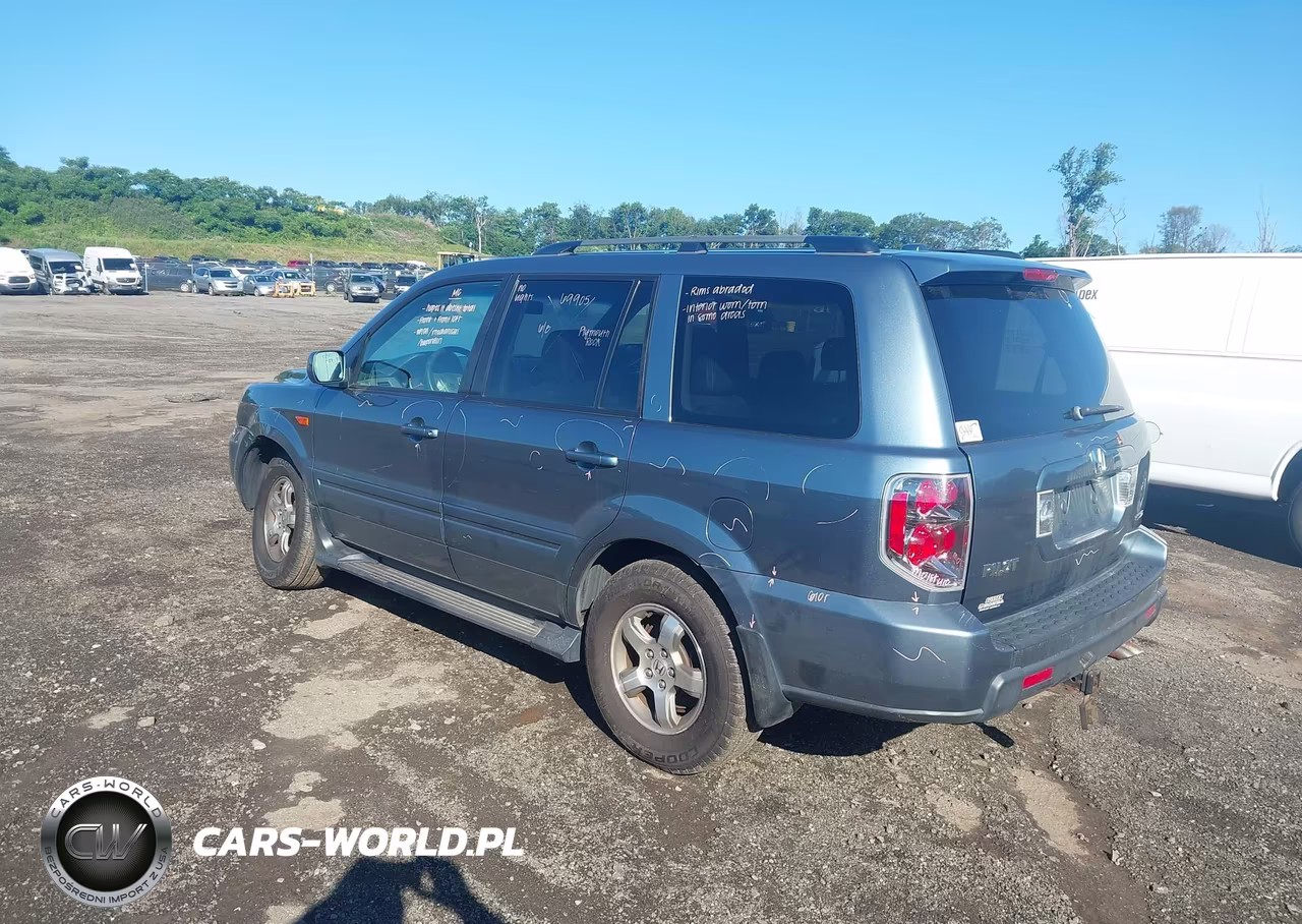 2007 Honda Pilot Ex-L VIN:2HKYF18577H506185 - 3