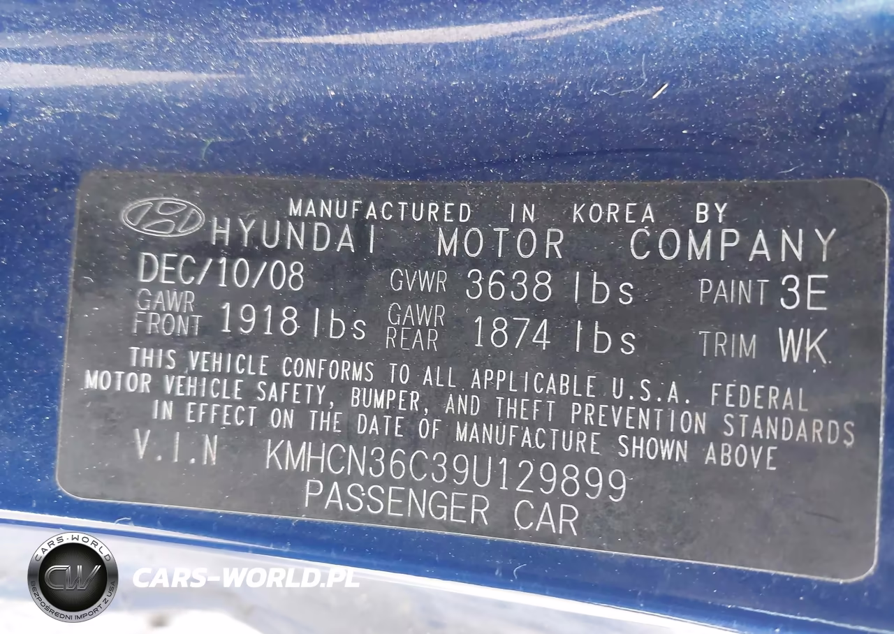 2009 Hyundai Accent Se VIN:KMHCN36C39U129899 - 9