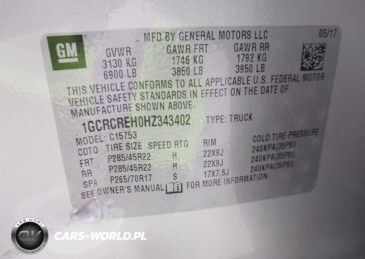 2017 Chevrolet Silverado 1500 Lt VIN:1GCRCREH0HZ343402 - 9