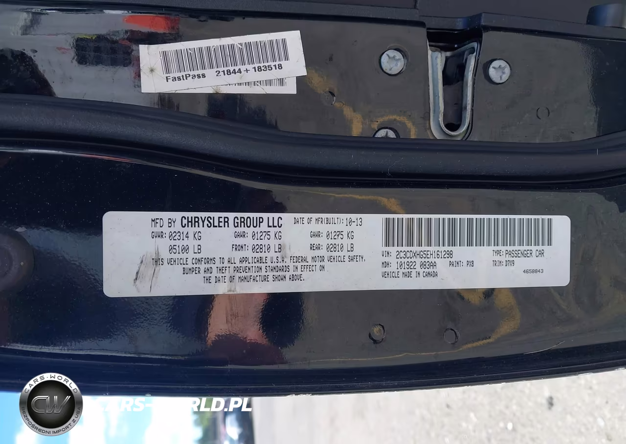 2014 Dodge Charger Sxt VIN:2C3CDXHG5EH161298 - 9