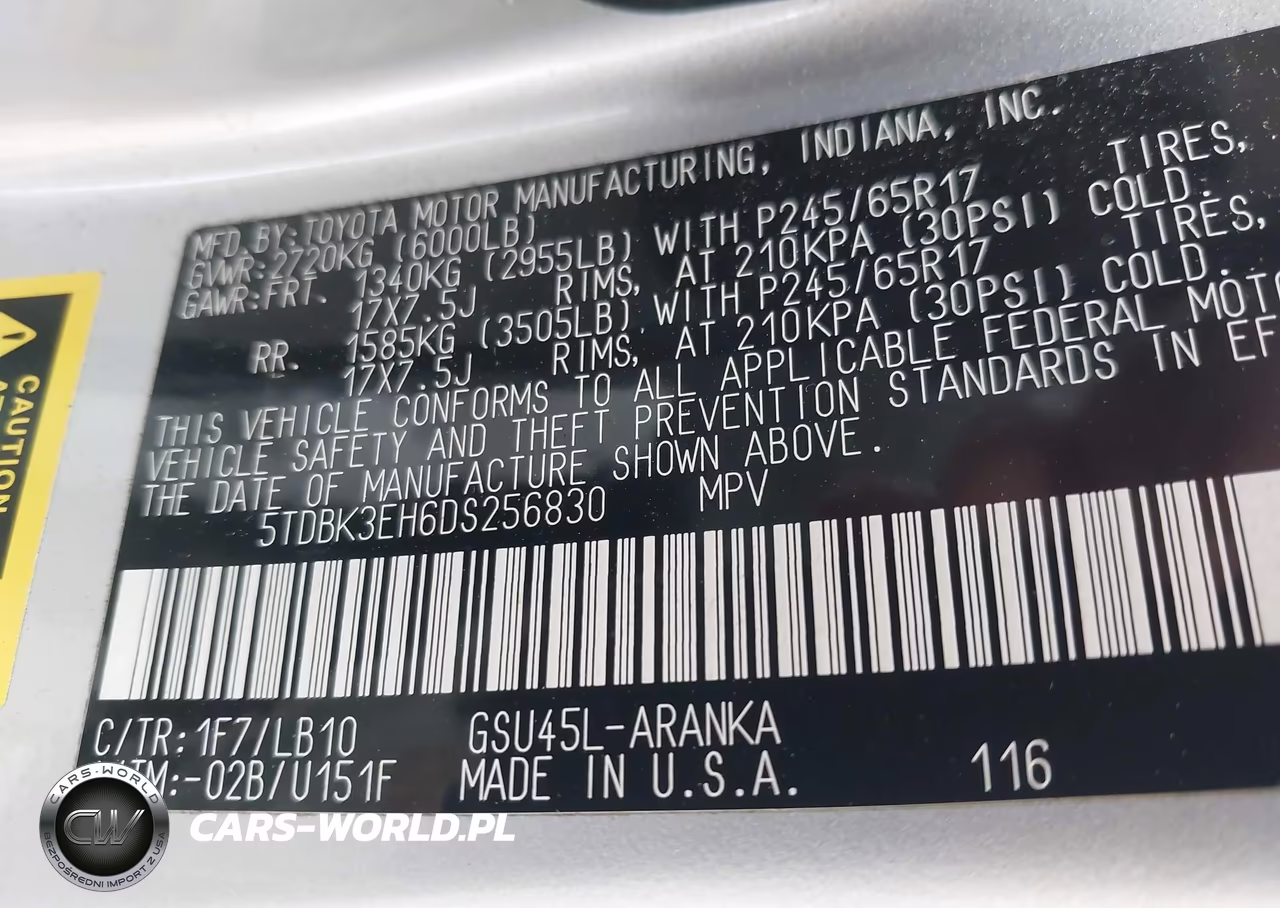 2013 Toyota Highlander Se V6 VIN:5TDBK3EH6DS256830 - 9