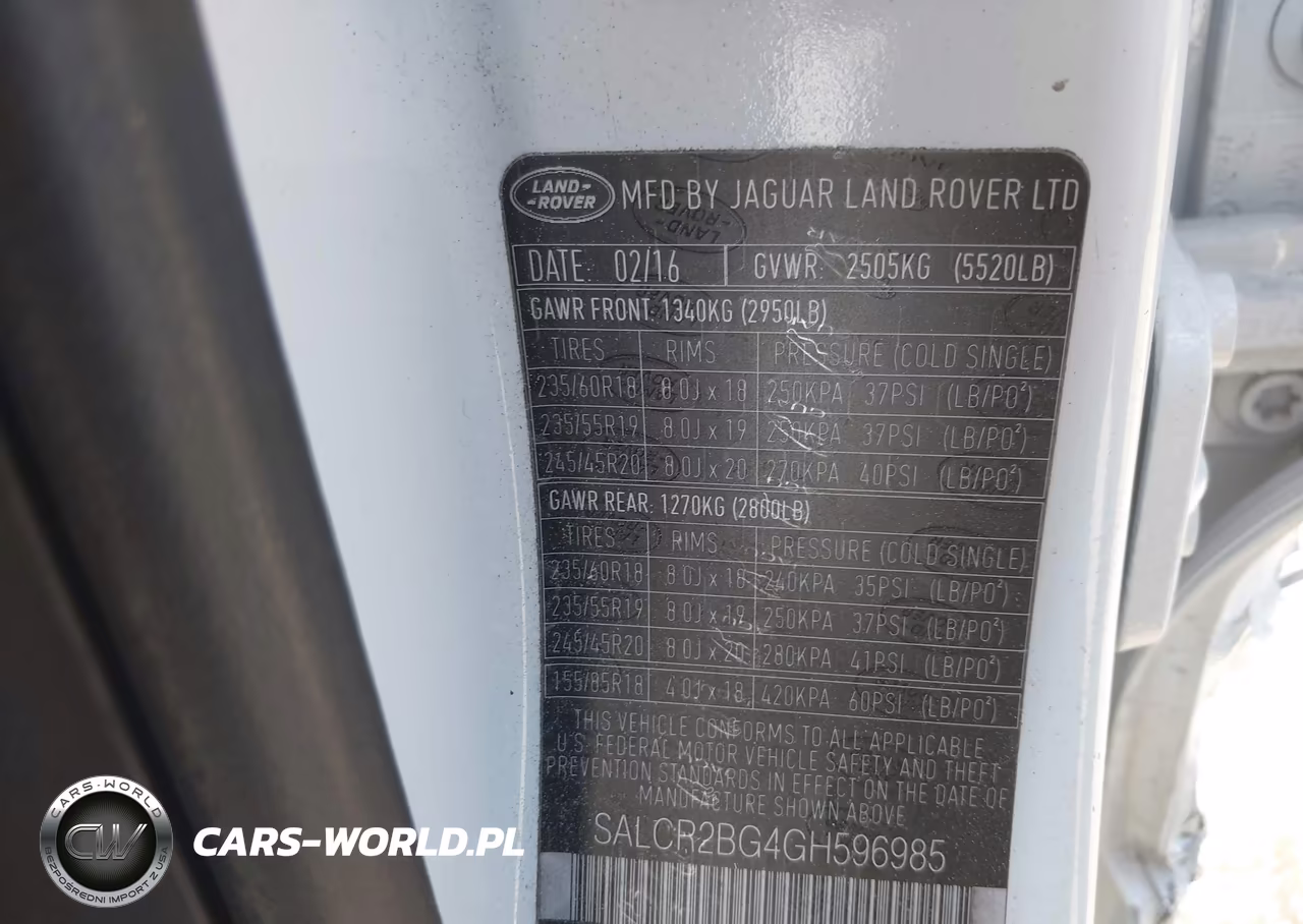 2016 Land Rover Discovery Sport Hse VIN:SALCR2BG4GH596985 - 9