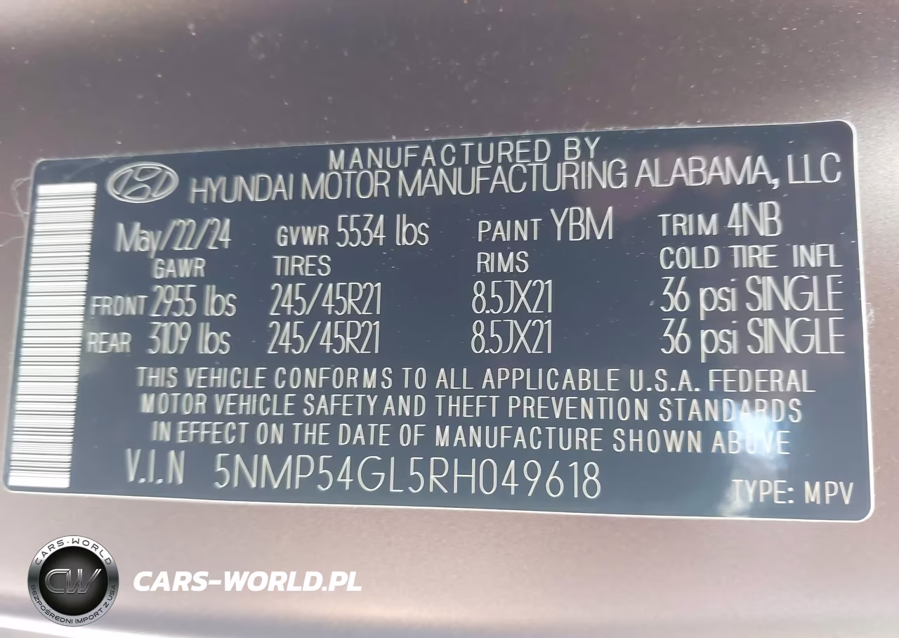 2024 Hyundai Santa Fe Calligraphy VIN:5NMP54GL5RH049618 - 9