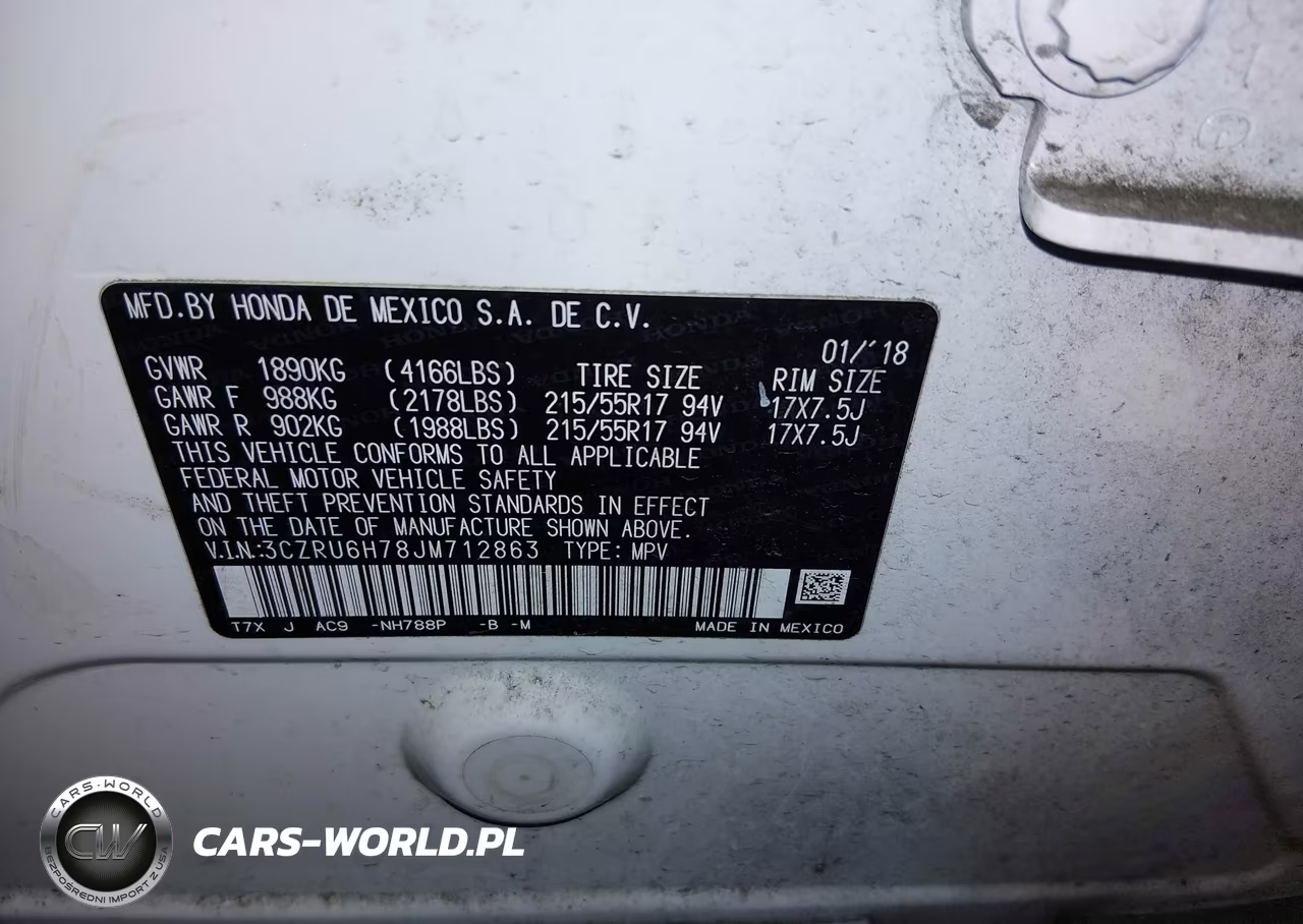 2018 Honda Hr-V Ex-L VIN:3CZRU6H78JM712863 - 9