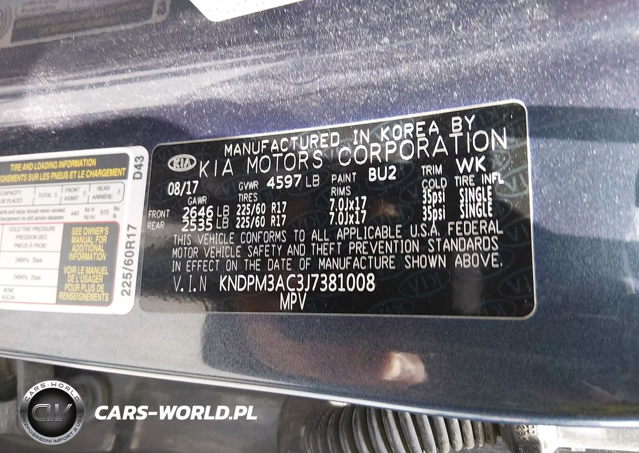 2018 Kia Sportage Lx VIN:KNDPM3AC3J7381008 - 9