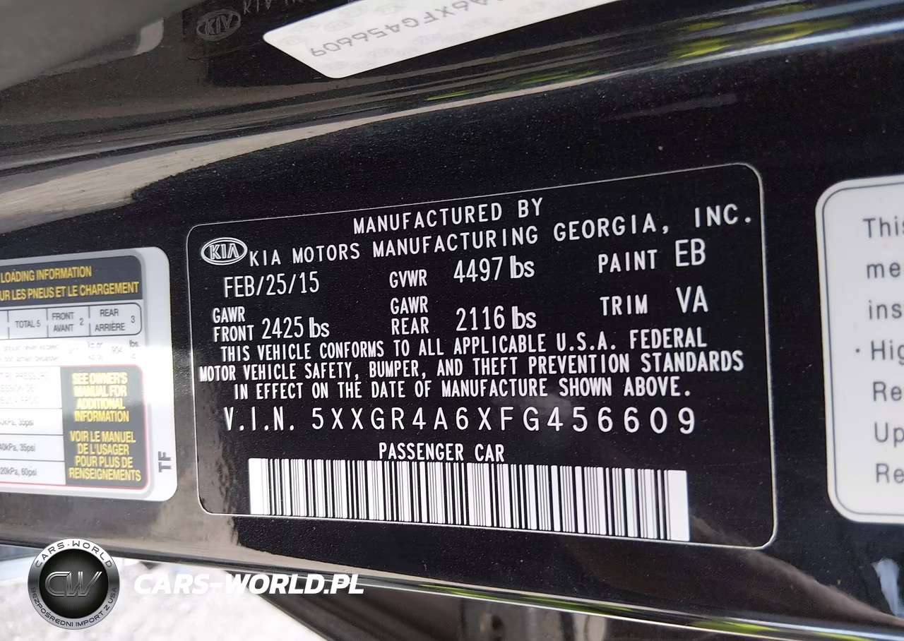 2015 Kia Optima Sxl Turbo VIN:5XXGR4A6XFG456609 - 9