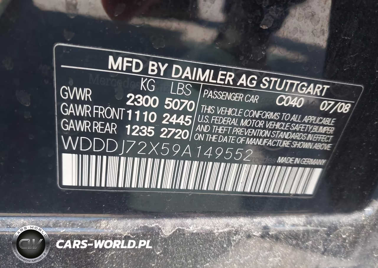 2009 Mercedes-Benz Cls 550 VIN:WDDDJ72X59A149552 - 9