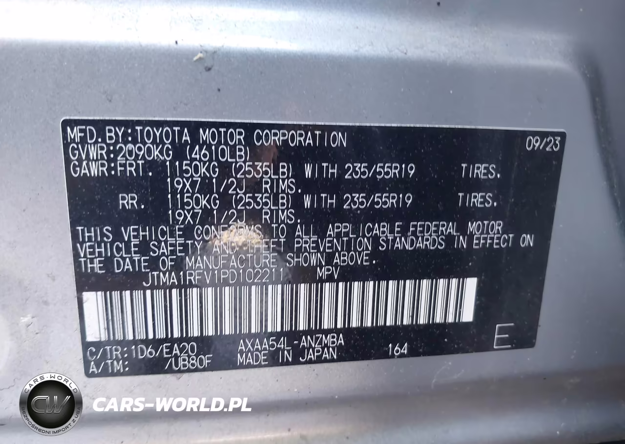 2023 Toyota Rav4 Xle Premium VIN:JTMA1RFV1PD102211 - 9