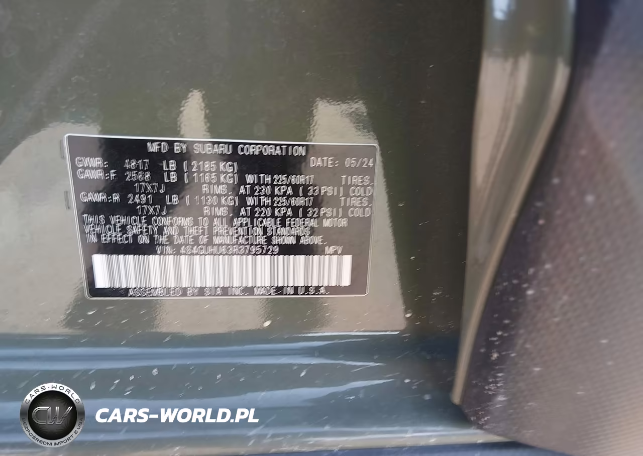 2024 Subaru Crosstrek Wilderness VIN:4S4GUHU63R3795729 - 9