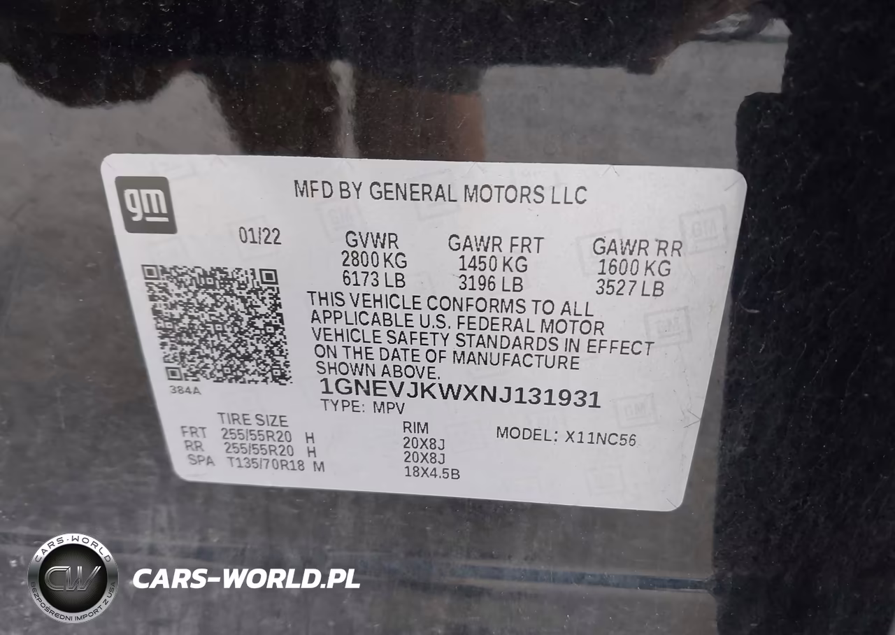 2022 Chevrolet Traverse Awd Rs VIN:1GNEVJKWXNJ131931 - 9