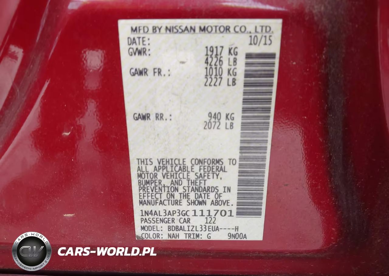 2016 Nissan Altima 2.5 Sv VIN:1N4AL3AP3GC111701 - 9