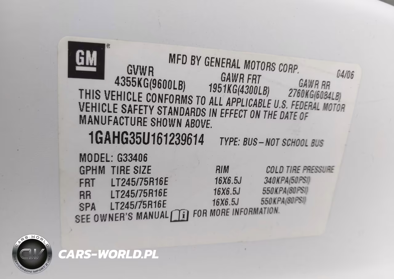2006 Chevrolet Express Passenger Ls VIN:1GAHG35U161239614 - 9