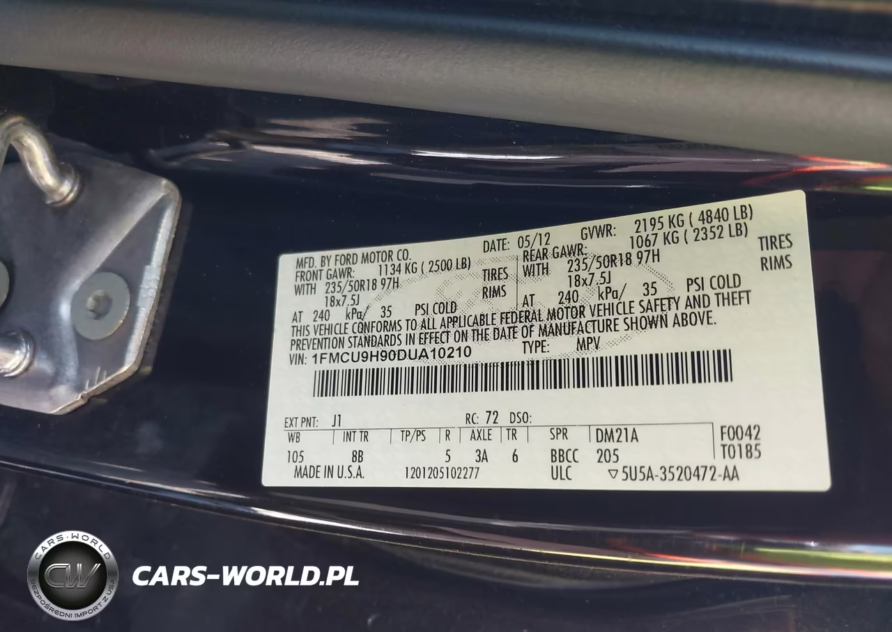 2013 Ford Escape Sel VIN:1FMCU9H90DUA10210 - 9