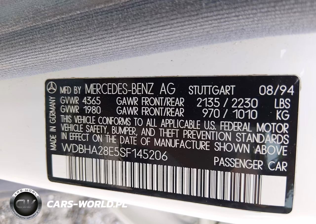 1995 Mercedes-Benz C 280 VIN:WDBHA28E5SF145206 - 9