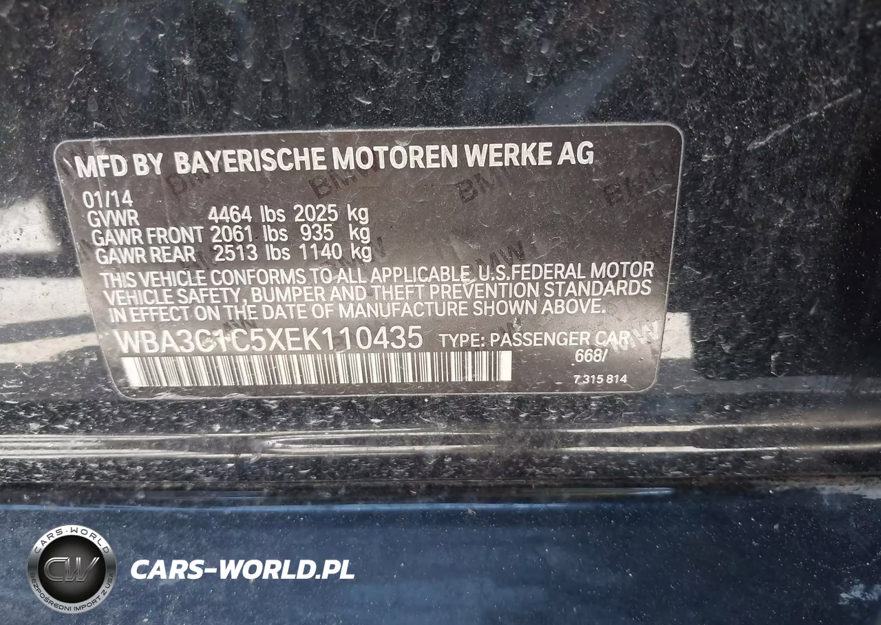 2014 BMW 328I VIN:WBA3C1C5XEK110435 - 9