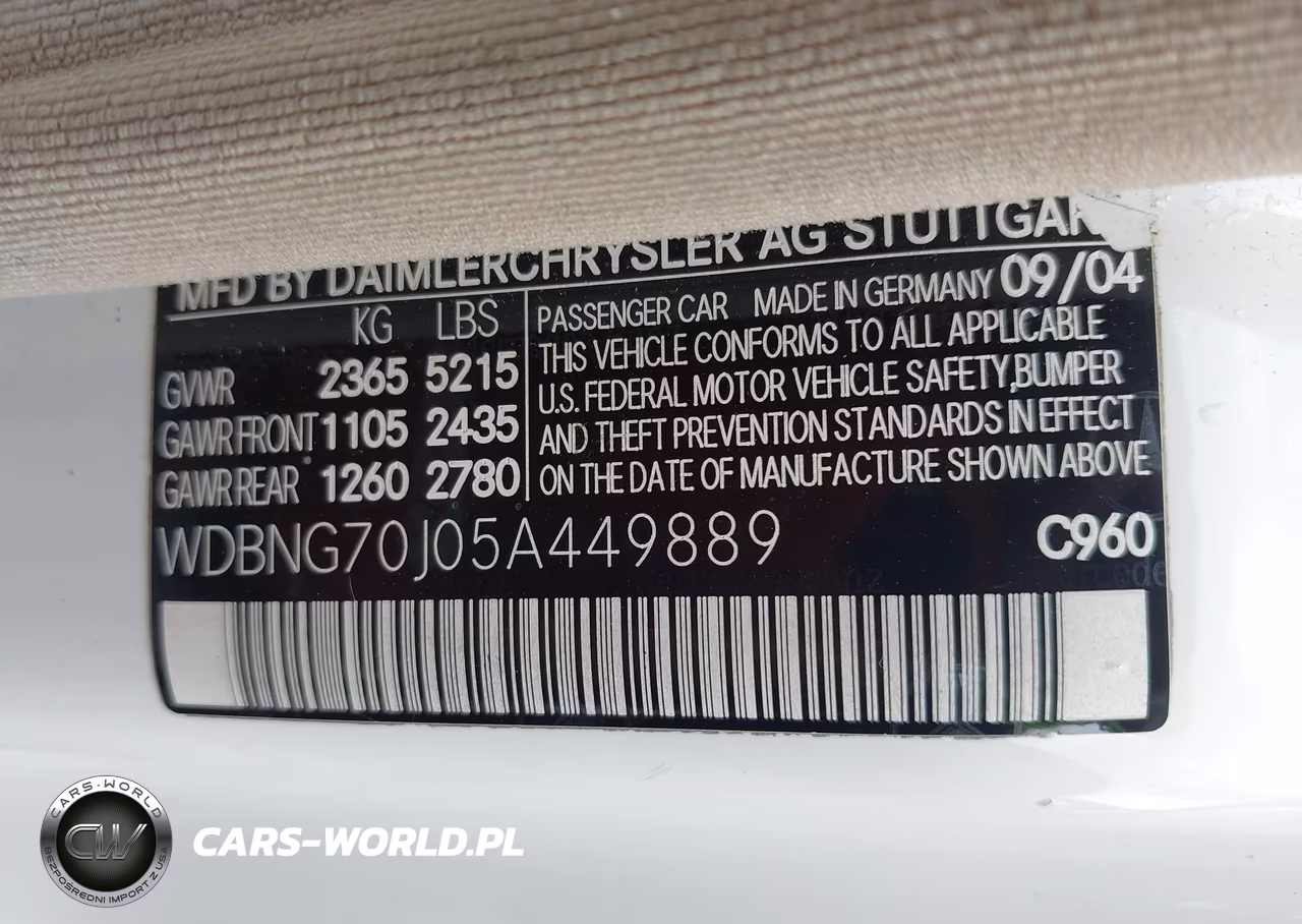2005 Mercedes-Benz S 430 VIN:WDBNG70J05A449889 - 9