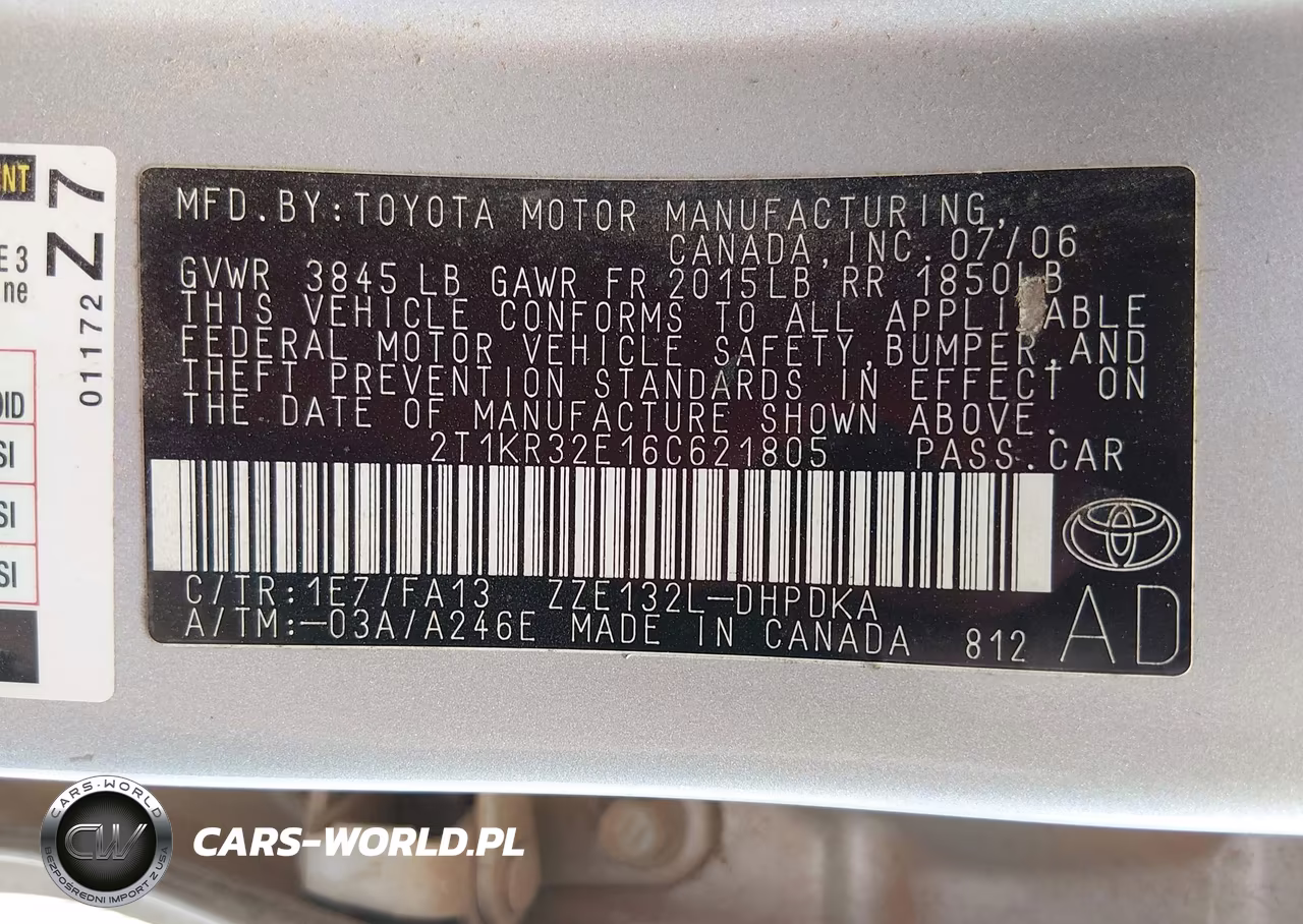 2006 Toyota Matrix VIN:2T1KR32E16C621805 - 9