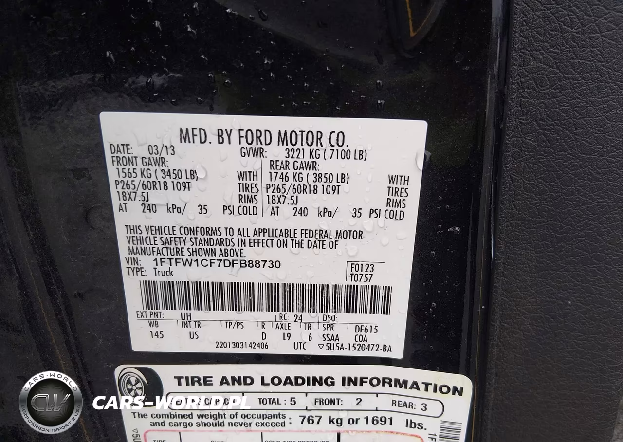 2013 Ford F-150 Fx2-King Ranch-Lariat-Platinum-Xl-Xlt VIN:1FTFW1CF7DFB88730 - 9