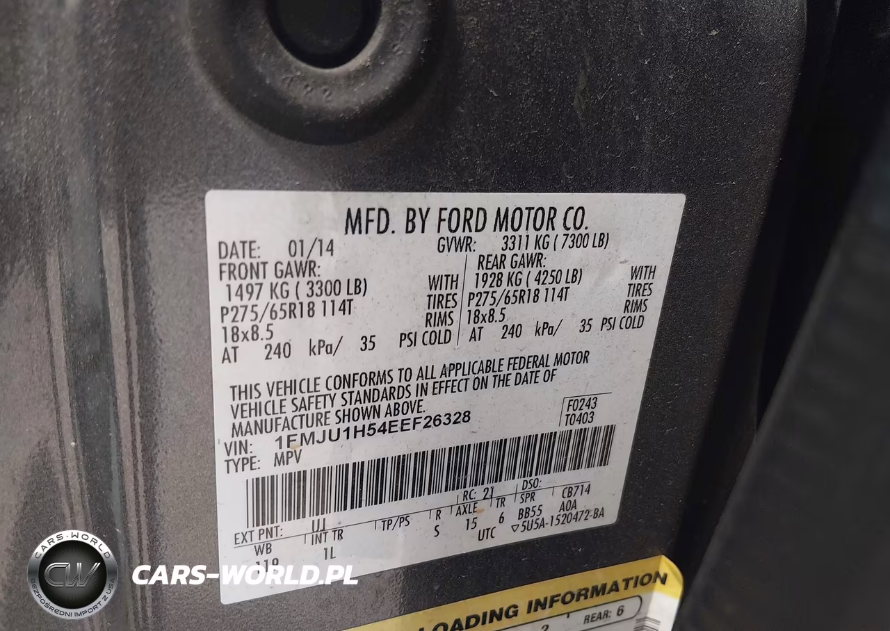 2014 Ford Expedition Xlt VIN:1FMJU1H54EEF26328 - 9